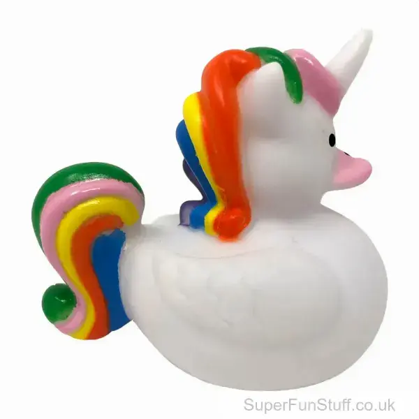 White Unicorn Rubber Duck 6cm | Rubber Duck Gift For Kids