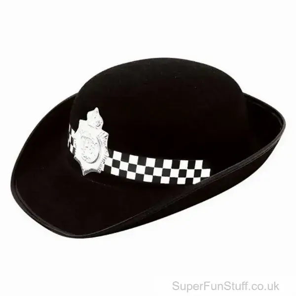 Women's Police Officer Fancy Dress Hat | Fun Police Outfit Accessory UK