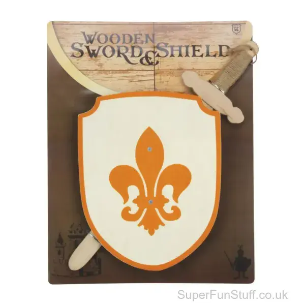 Wooden Sword and Shield Set For Kids - 51cm