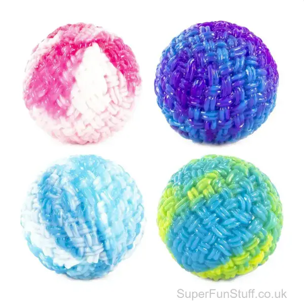 Woven Sensory Bouncy Ball For Kids - 6.5cm | Fidget Ball For Children