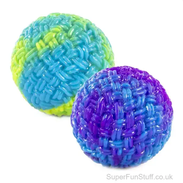 Woven Sensory Bouncy Ball For Kids - 6.5cm | Fidget Ball For Children
