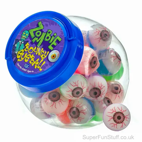 Zombie Eye Bouncy Ball - 4.5cm | High Bounce Ball | Kid's Halloween Toy