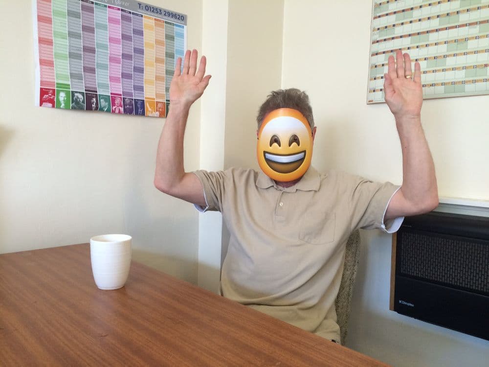 smile emoji mask prop