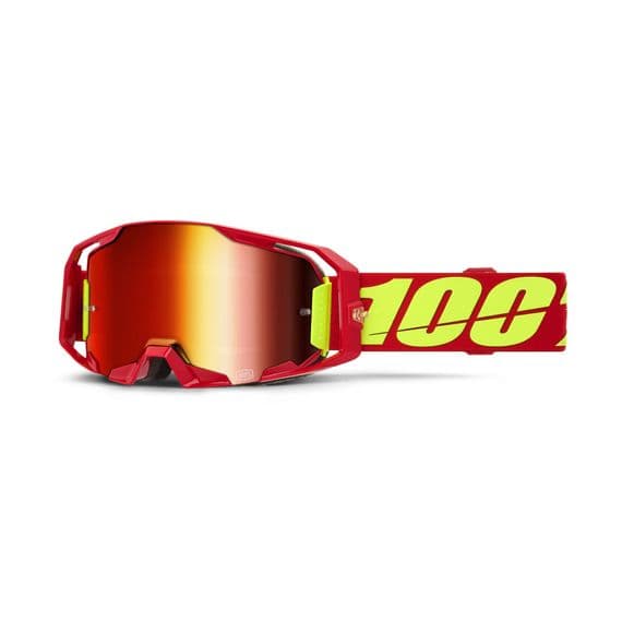 100% Armatic  Red Red Mirror Lens Goggles