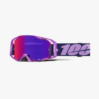 100% Armatic Toyoko Purple Mirror Lens Goggles