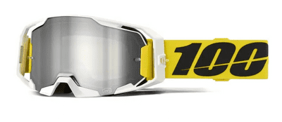 100% Armatic Valera Silver Mirror Lens Motocross Goggle