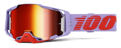 100% Armega Fausto Red Mirror Motocross Goggles