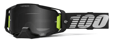 100% Armega Tetsumi HiPER Black Mirror Lens Motocross Goggles