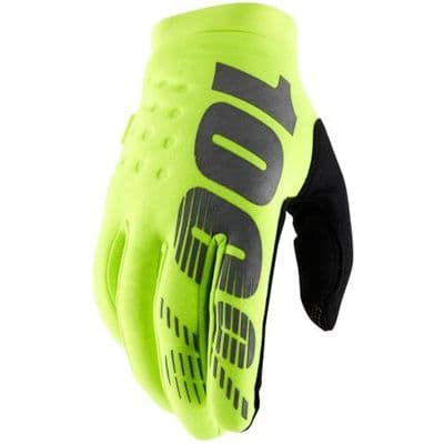 100% Brisker Cold Weather Youth  Gloves - Yellow