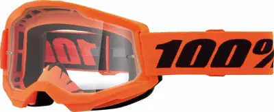 100% Strata 2.0 Orange Junior MX Goggle - Clear Lens