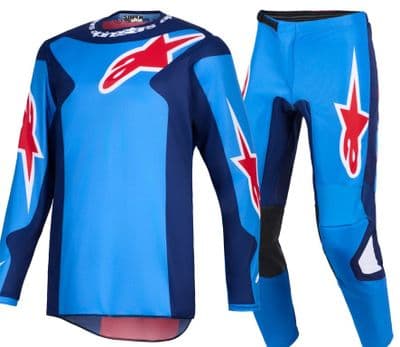 2026 Alpinestars Fluid Grid Motocross Kit Combo- Blue Red