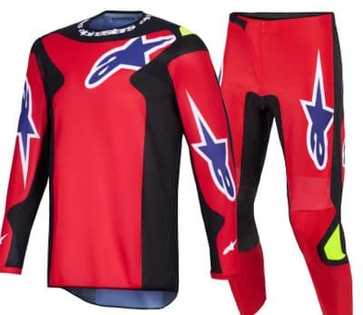 2026 Alpinestars Fluid Grid Motocross Kit Combo- Red Black Purple