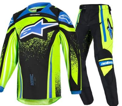 2026 Alpinestars Kids Nomur Motocross Kit Combo- Black Yellow