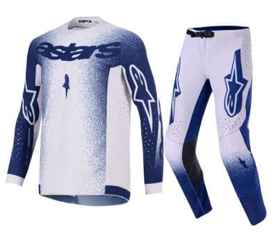 2026 Alpinestars Supertech Scenz Motocross Kit Combo - Grey Blue