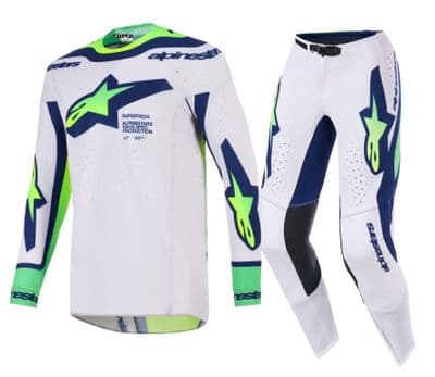 2026 Alpinestars Supertech Vista Motocross Kit Combo - Yellow Blue