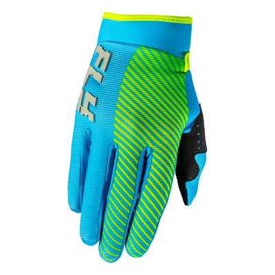 2026 Fly F16 Kids Motocross Gloves - Blue Yellow