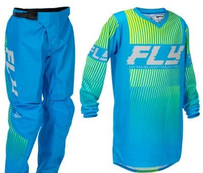 2026 Fly F16 Youth Motocross Kit - Blue Yellow