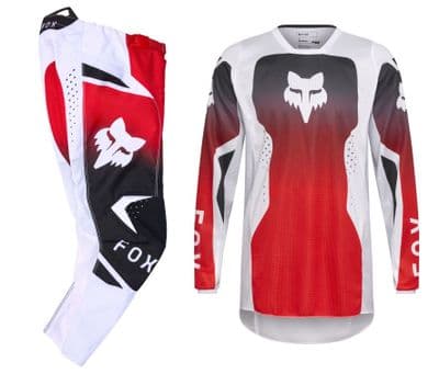 2026 Fox Peewee Kids Shield Motocross Kit Combo - Flo Red