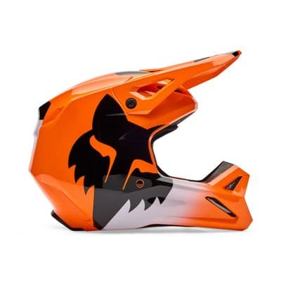 2026 Fox V1 Youth Shield Motocross Helmet - Orange
