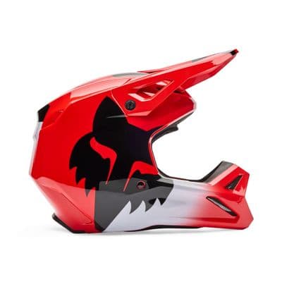 2026 Fox V1 Youth Shield Motocross Helmet - Red