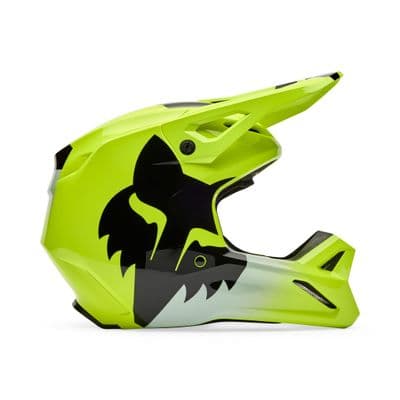 2026 Fox V1 Youth Shield Motocross Helmet - Yellow