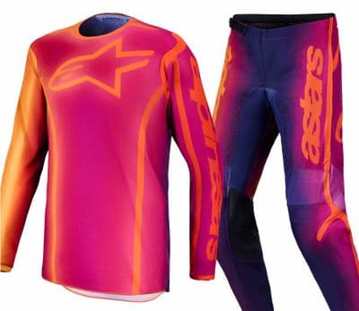 2027 Alpinestars Fluid Kelper Motocross Kit Combo- Purple Orange