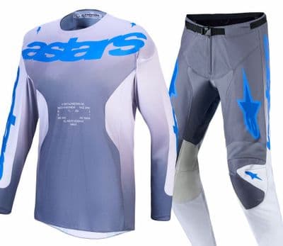 2027 Alpinestars Racer Amber Motocross Kit Combo - Grey Blue