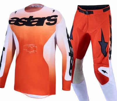 2027 Alpinestars Racer Amber Motocross Kit Combo - Red Orange