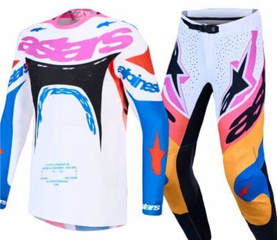 2027 Alpinestars Supertech Dyna Motocross Kit Combo - White Blue Purple