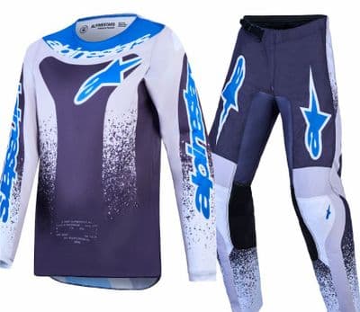 2027 Alpinestars Youth Fluid Drag Motocross Kit Combo - Grey Lilac