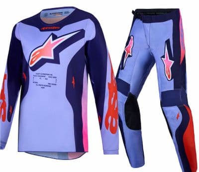 2027 Alpinestars Youth Fluid Hunt Motocross Kit Combo - Purple Pink