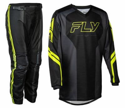 2027 Fly F16 Youth Raze Motocross Kit - Black Flo