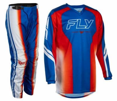 2027 Fly F16 Youth Raze Motocross Kit - Red White Blue