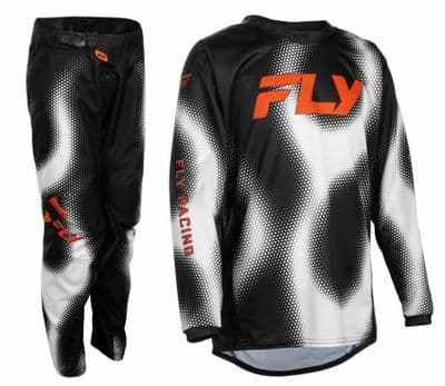 2027 Fly Kinetic Youth Torch Motocross Kit - Black Orange