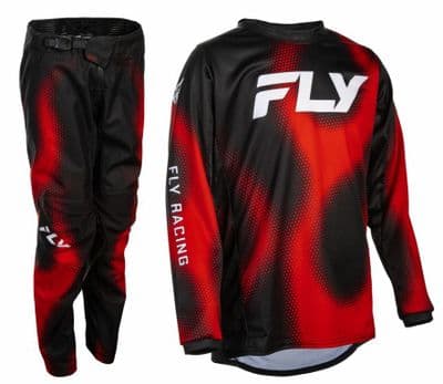 2027 Fly Kinetic Youth Torch Motocross Kit - Black Red