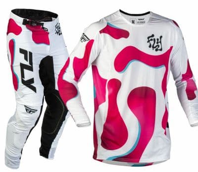 2027 Fly Lite Vibe Motocross Kit Combo - White Pink