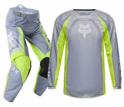 2027 Fox 180 Youth Frame Motocross Kit Combo - Grey Flo