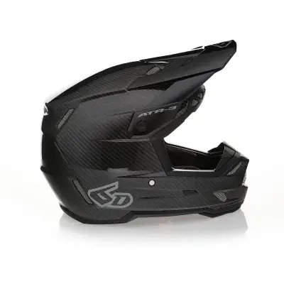6D ATR-3 Gloss Motocross Helmet - Black FIM