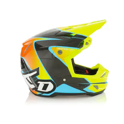 6D ATR-3 Wave Motocross Helmet - Gloss Orange Yellow
