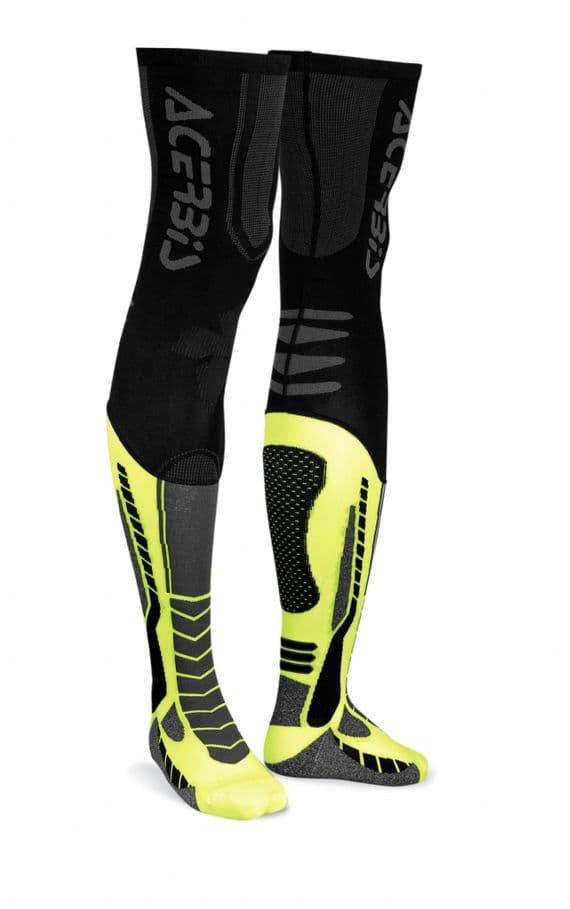 Acerbis X Leg Knee Brace Socks - Black Yellow