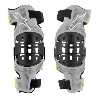 Alpinestars Bionic 7 Knee Brace Set - Silver/Flo