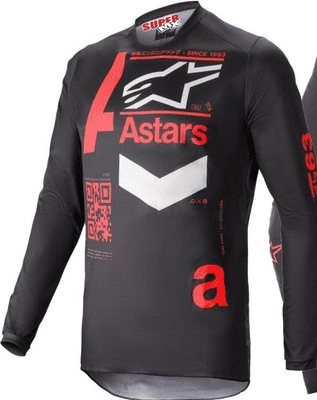Alpinestars Fluid Chaser Motocross Jersey - Black/Red