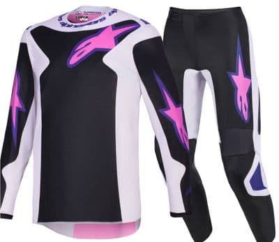 Alpinestars Fluid Grid Motocross Kit Combo- Grey Purple
