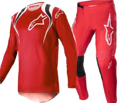 Alpinestars Fluid Narin Motocross Kit Combo- Mars Red