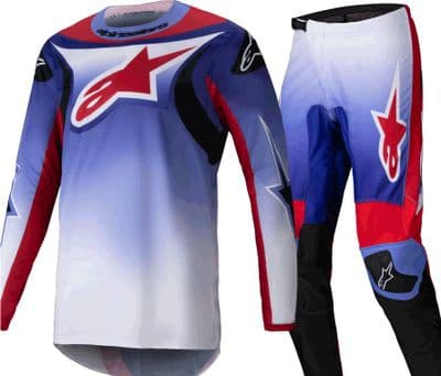 Alpinestars Fluid Wurx Motocross Kit Combo- Purple Red