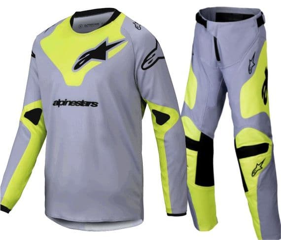 Alpinestars Kids Racer Veil Motocross Kit Combo- Yellow