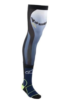 Alpinestars Knee Brace Socks - Navy/Flo Yellow