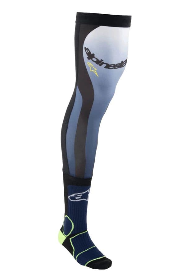 Alpinestars Knee Brace Socks - Navy/Flo Yellow