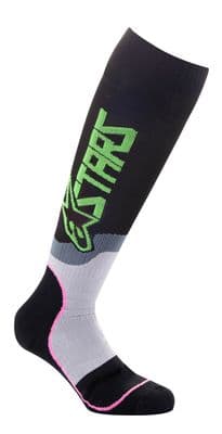 Alpinestars MX Plus 2 Motocross Socks - Black/ Green/ Pink
