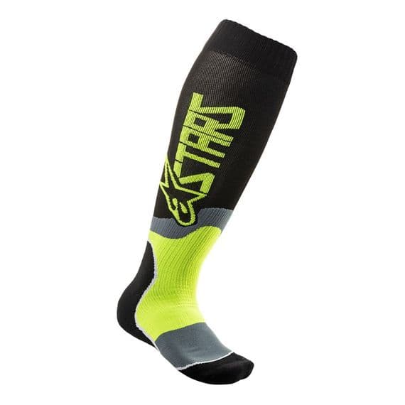 Alpinestars MX Plus 2 Motocross Socks - Black Yellow